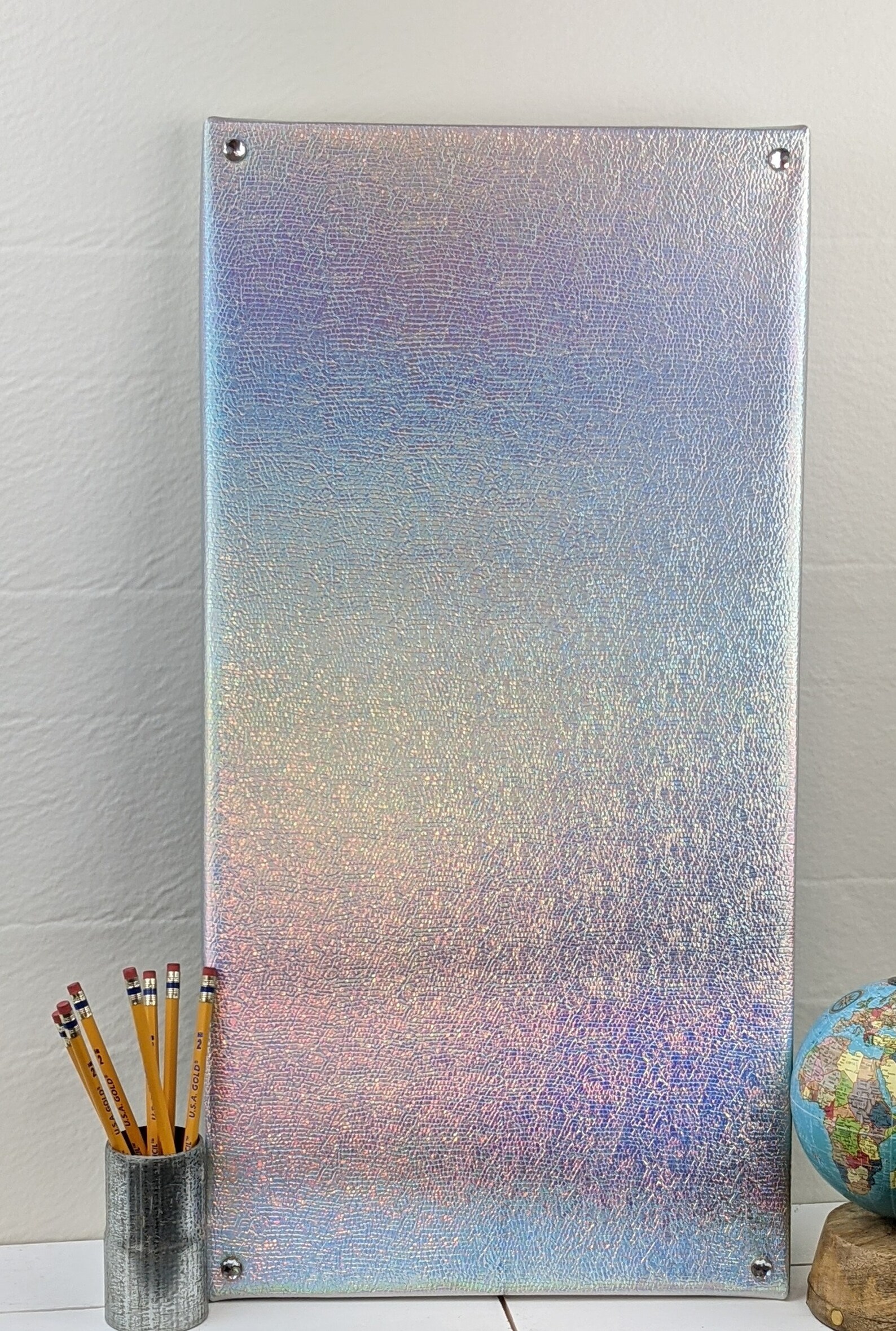 Silver Metallic Bulletin Board Metallic Board Rainbow Etsy