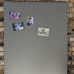 EXTRA LARGE 36 x 48 Magnetic Designer Vision Board, Premium Burlap Fabric, Bulletin Memo Board, Photo Display, Kitchen Command Center image 5