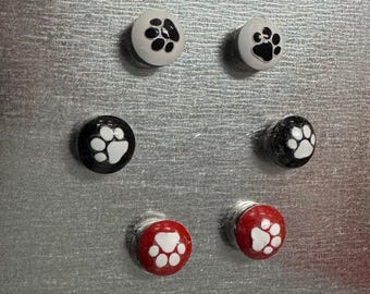 Strong Paw Print Magnets, Refrigerator Magnets Fun Magnets for Dog Lovers Office Supplies