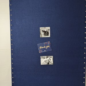 New Size X-Large 30 x 48 NAVY Blue MAGNETIC or CORK Bulletin Board, Pin Board, Office Organizer, Command Center, Vision Board image 3