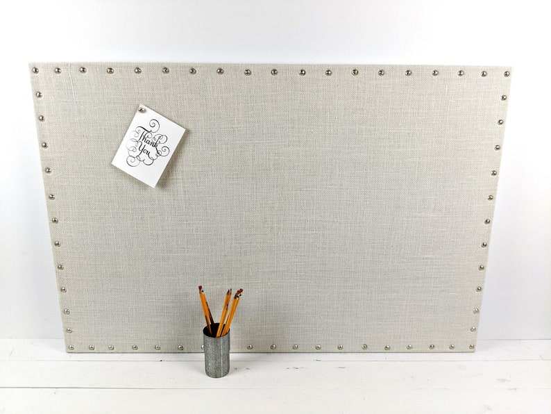 Large 24 x 36 White MAGNETIC or CORK Bulletin Board, Pin Board, Office Organizer, Command Center, Vision Board image 1