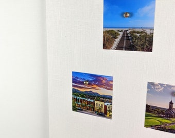 Linen Magnetic Board for Wall XS to Large Sizes Choice of Colors Travel Magnet Display Designer Vision Board