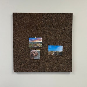 Natural Cork Board Home Office Cork Board Wedding Gift Cork Bulletin Board Eco Friendly Dark Portuguese Cork