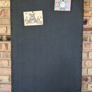 Large 24 x 36 Dark Gray MAGNETIC or CORK Bulletin Board, Pin Board, Office Organizer, Command Center, Vision Board image 2