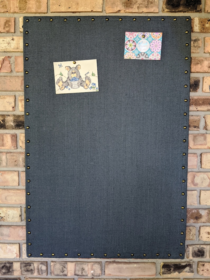 Large 24 x 36 Dark Gray MAGNETIC or CORK Bulletin Board, Pin Board, Office Organizer, Command Center, Vision Board image 2