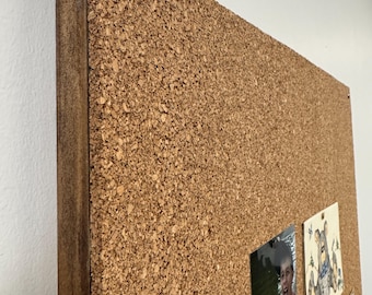 Large Cork Bulletin Board (23x36) - Frameless Wall Organizer, Pine Frame