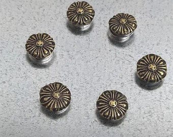 Strong Brass Flower Nail Head Magnets for Magnetic Boards Refrigerator Magnets Flower Magnets