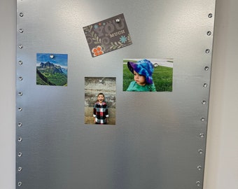 TotalElement 28 X 14 Inch Stainless Steel Magnetic Board - Metal Bulletin/Message Board
