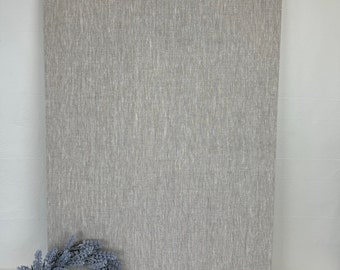 24 x 36 Modern Linen Designer Pinboard Mood Board Modern Grey Bulletin Board Mood Board Frameless Custom Made