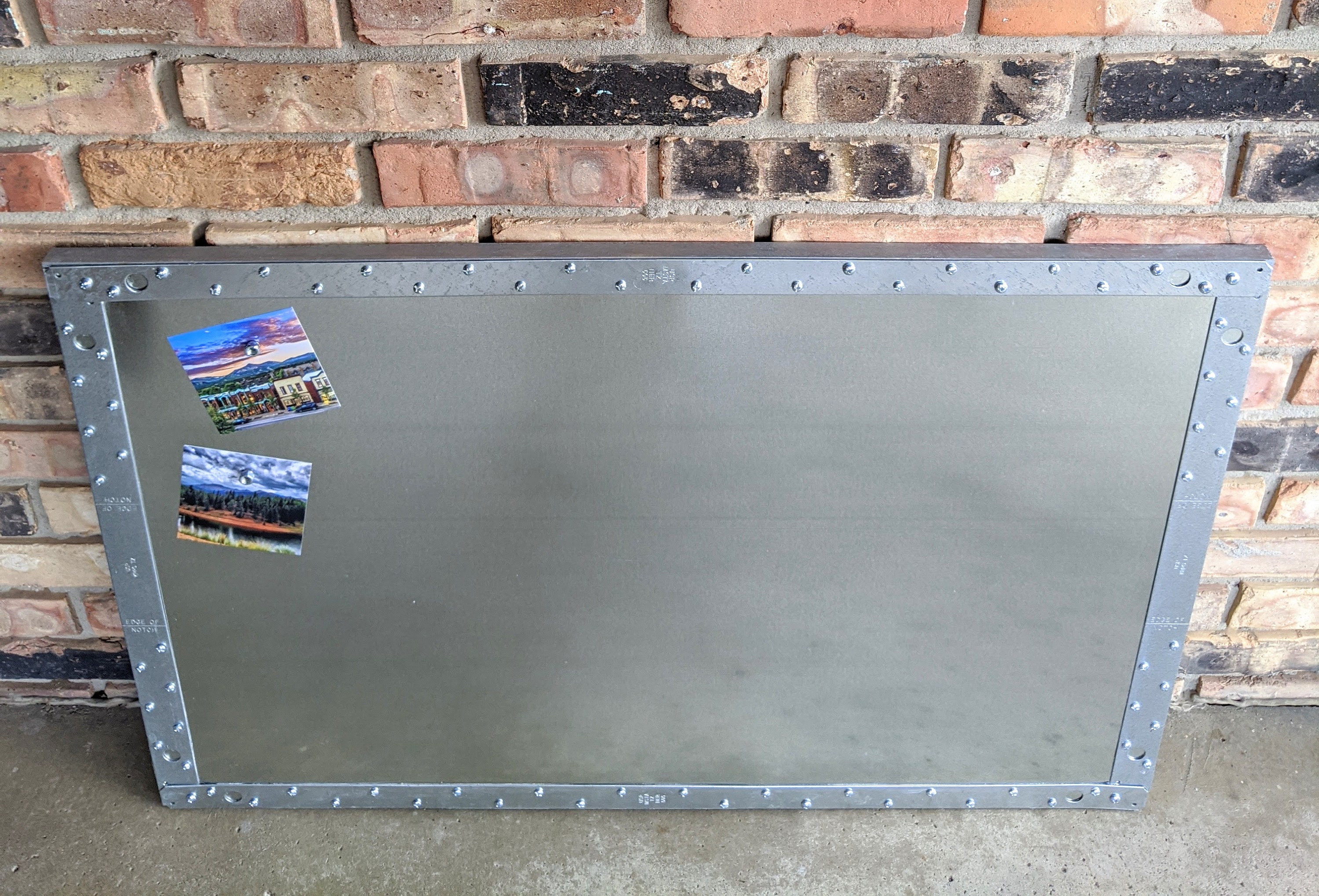 Agnetic Stainless Iron Bulletin Board Strips, 5PCS Fraeless Etal