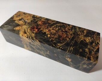 Stabilized maple burl for knife handles 30*45*128 mm (N 377)