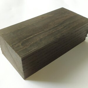 Dark brown bog oak (morta) blanks for pipes 50mm*75mm*155mm    (N 435)