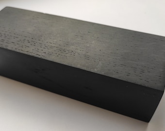 Stabilized Black Bog Oak blank for knife handles of size 35*45*135 mm N 225