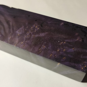 Stabilized blue Maple Burl for knife handles 30*45*130 mm (N 244)