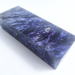Stabilized blue Maple Burl for knife handles 29*49*130 mm (N 482.4)