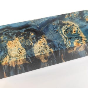 Stabilized blue Maple Burl for knife handles 30*47*130 mm (N 475,4)