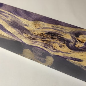 Stabilized blue Maple Burl for knife handles 30*45*130 mm (N 240)