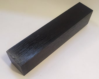 Stabilized Black Bog Oak blank for knife handles of size 40*40*203 mm # 213