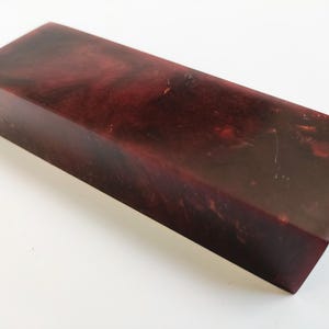 Stabilized red maple burl epoxy resin for knife handles 29*45*130 mm (N 488.7)