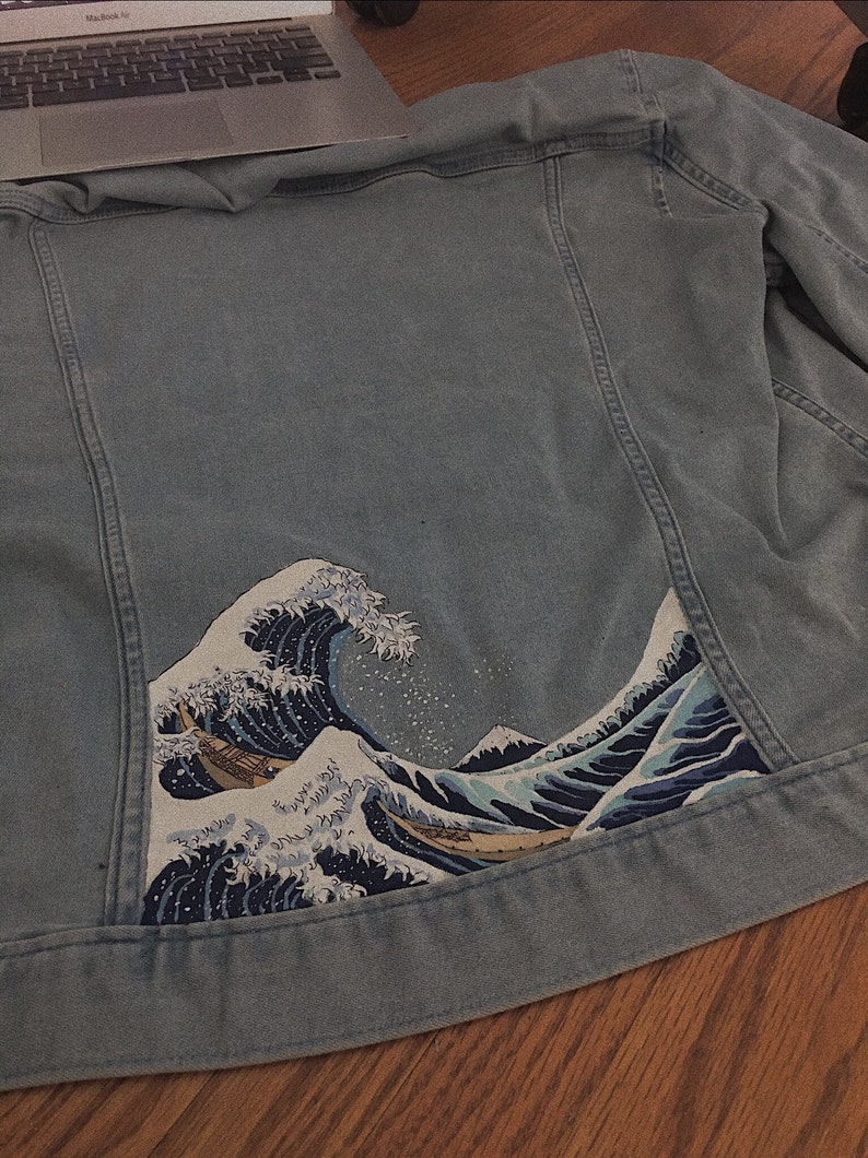 Japanese Wave Denim Jacket