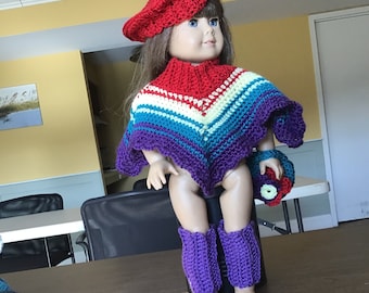 Hand crocheted cinco de mayo outfit for 18”dolls