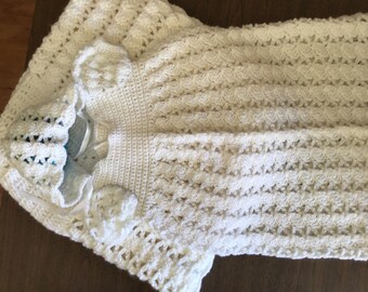 Hand Crocheted Christening Set