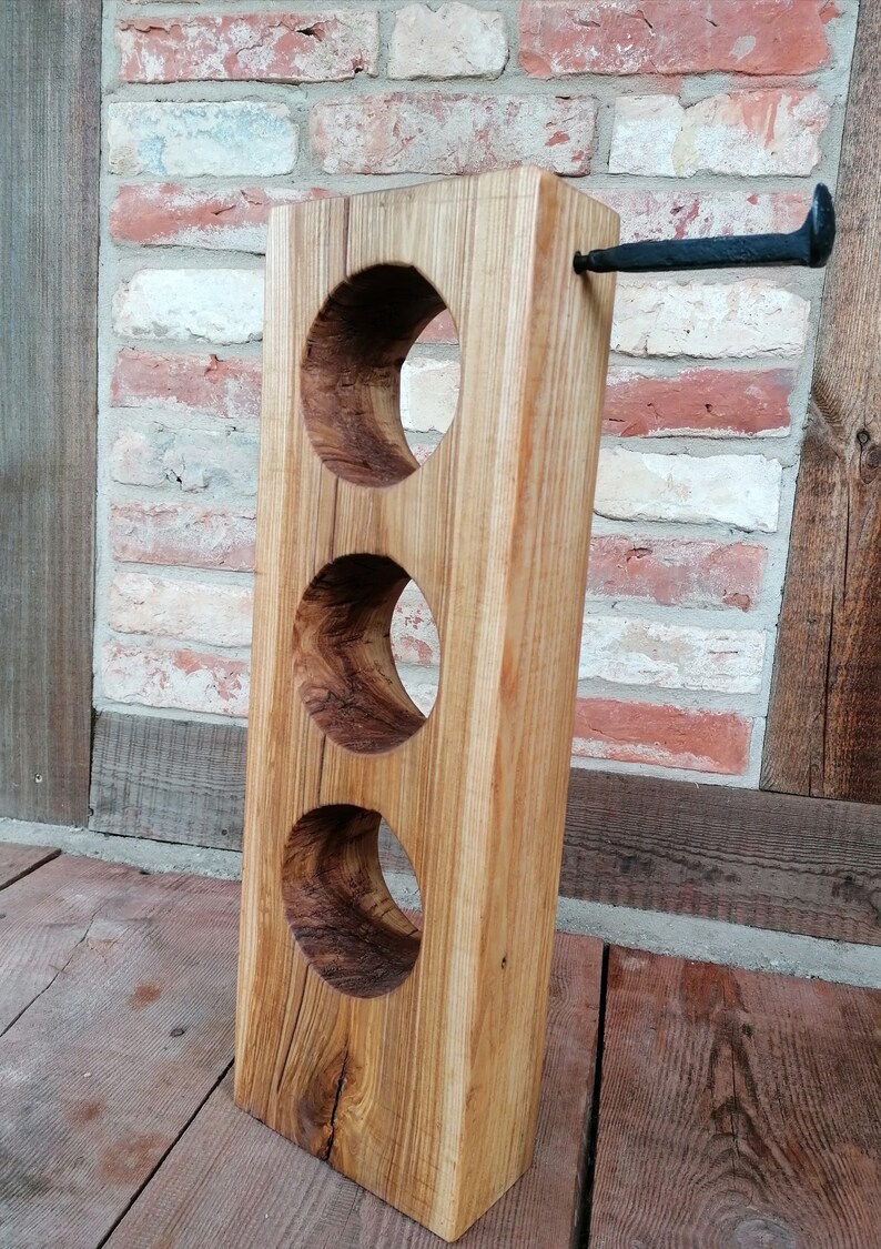 Toilettenpapierhalter Aus Holz Mit Blatt-Design – Wandmontiert, Rustikal, Mit Lattenrost-Optik, Fürs Badezimmer