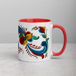 Norwegian Mug | Norway Gift | Rosemaling | Norway Folk Art | Scandi Art | Norwegian Gift | Telemark