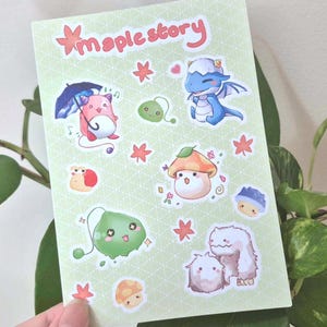 A6 Maplestory Monster Stickers