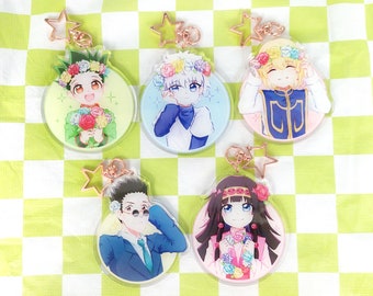 Flowery Acrylic Charms