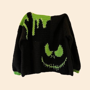 crochet spooky cardigan