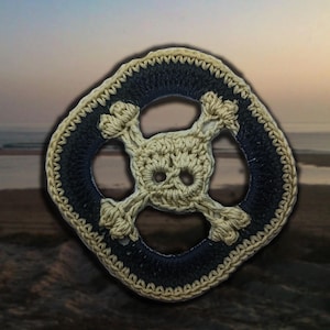 Skull and Crossbones Applique/Patch Crochet Pattern PDF with Detailed Photo Instructions
