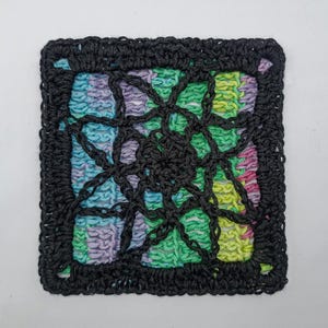The Easiest Stained Glass Granny Square Crochet Pattern with Detailed Photo Instructions