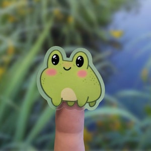 Cute Frog Clear Vinyl Sticker Kawaii Pastel - Etsy