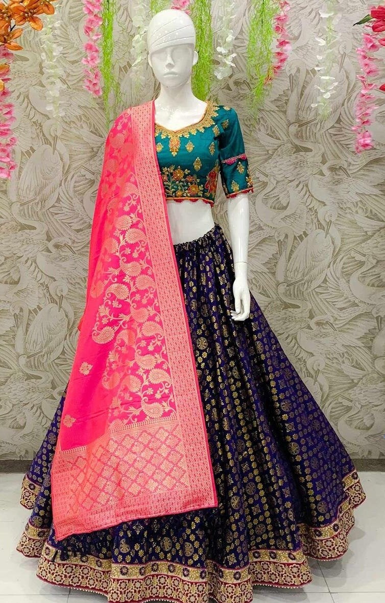 Free Stitching Bollywood Inspired Indian Designer Lehenga | Etsy