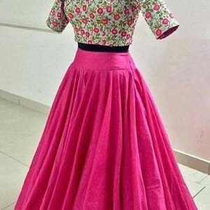 indian crop top and skirt set