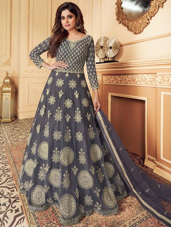 Party wear net clearance suit