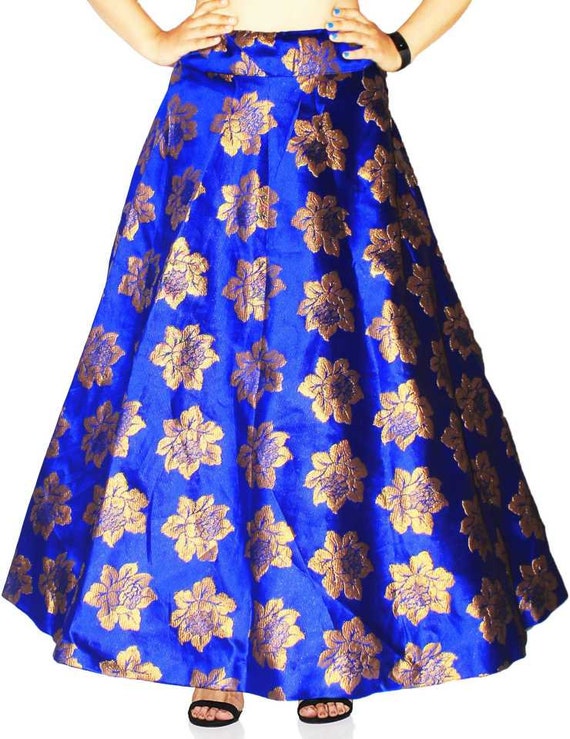 Wrap-around Long Skirt with Printed Wedding Scenes | Exotic India Art