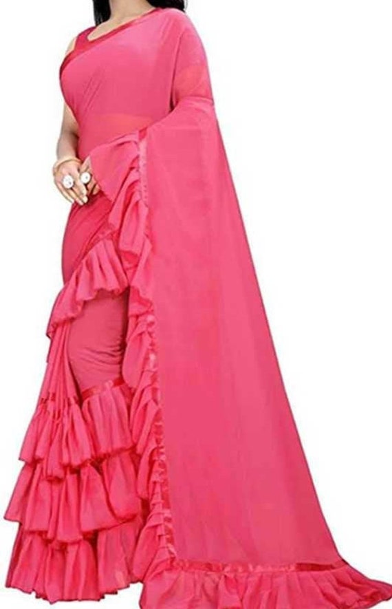 georgette party saree