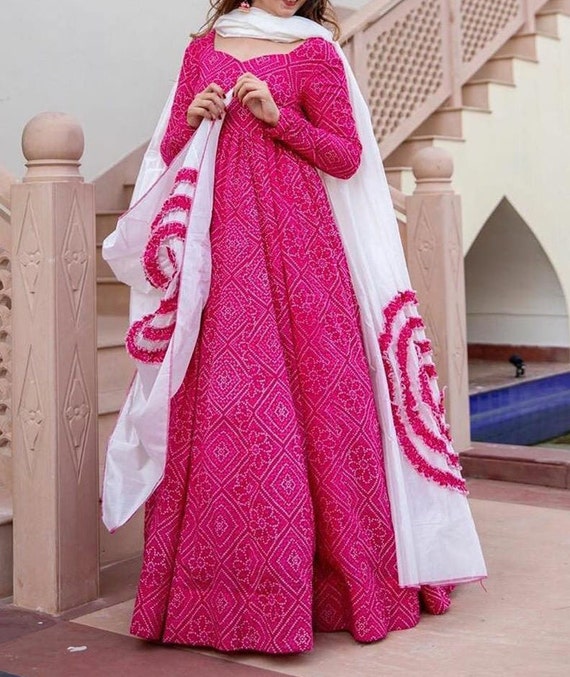 Buy Dark Pink Georgette Embroidered Short Kurti After Six Wear Online at  Best Price | Cbazaar