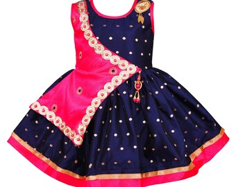 Lehenga Choli For Baby Baby Girls Frock Dress Knee Length Etsy Singapore