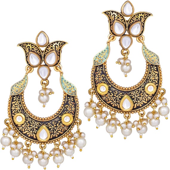 Buy Earrings Afghani Fashion Jewellery Afghani Gulnar Oxidized Dangler  Stylish Fancy Party Wear Earrings for Girls and Women Online - Get 54% Off