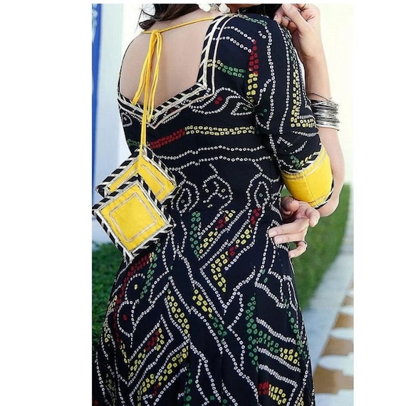 Neck design for 2025 bandhej suit