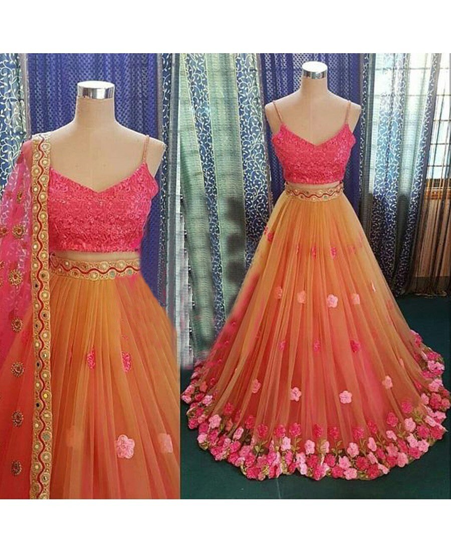 flower net gown