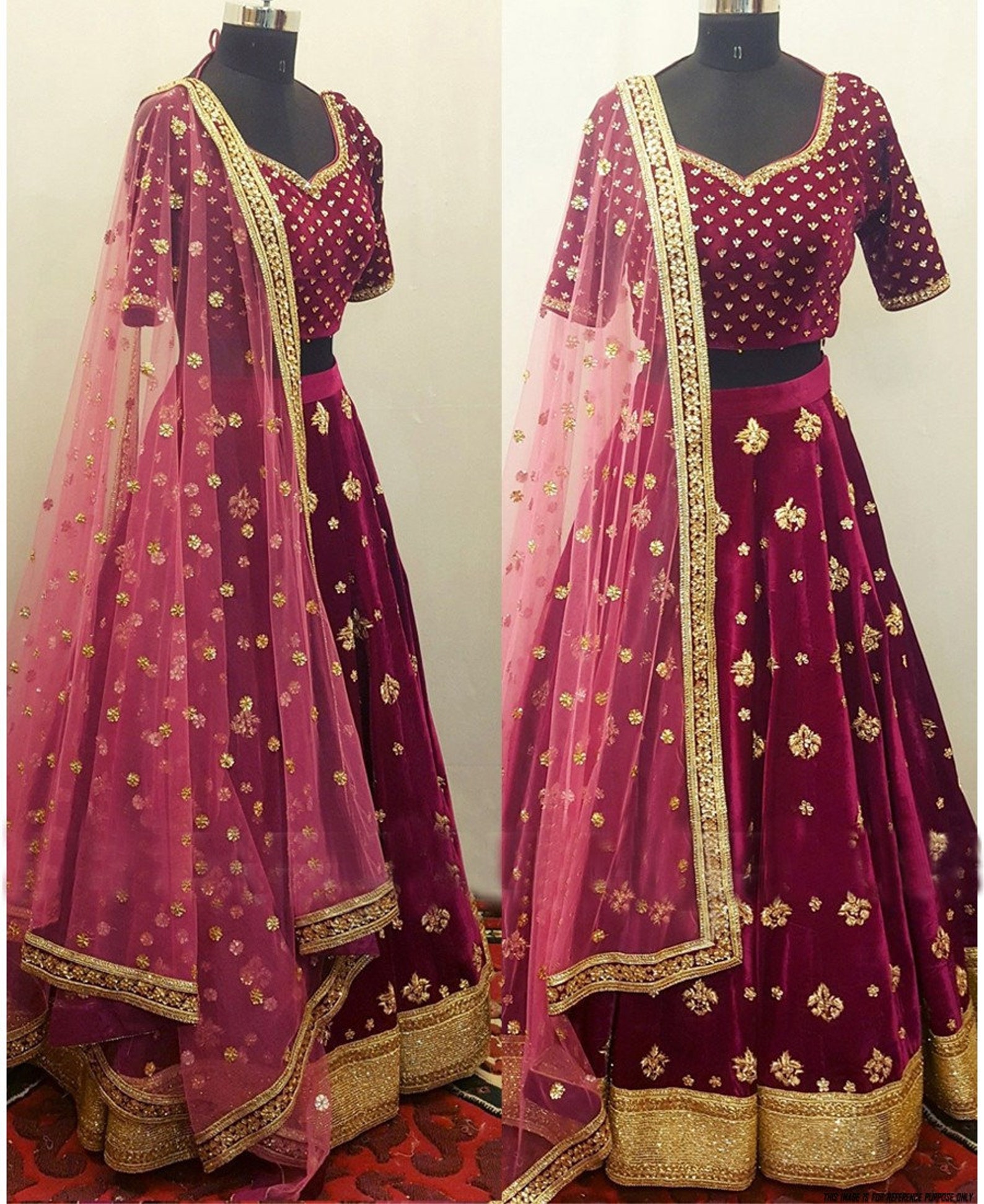 Designer Indian Handmade Lehenga for Women Taffeta Silk Etsy
