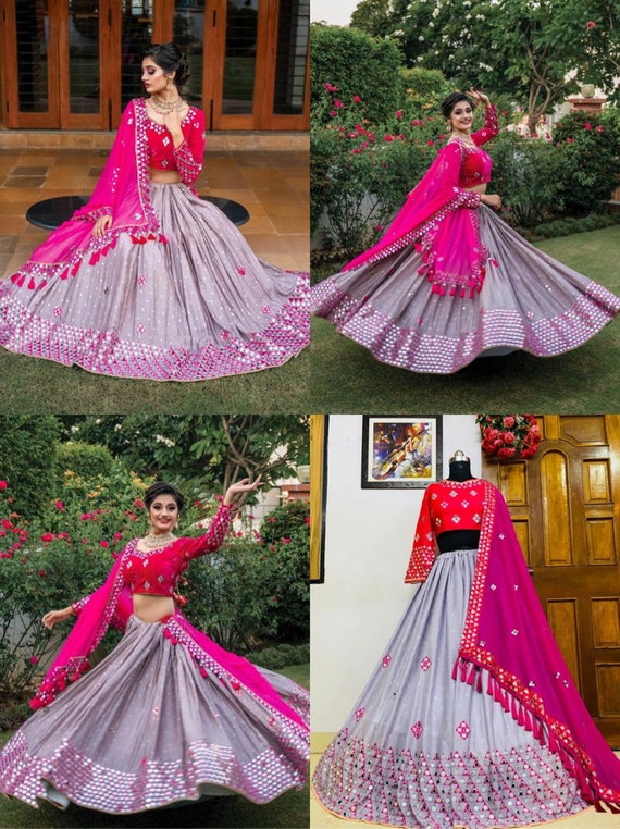 Navratri Ghagra Choli, Designer Lehenga, Indian Lehenga Choli, Chaniya Choli,  Wedding Lehenga Choli, Heavy Lehenga Choli, Soft Silk Lehenga -  New  Zealand