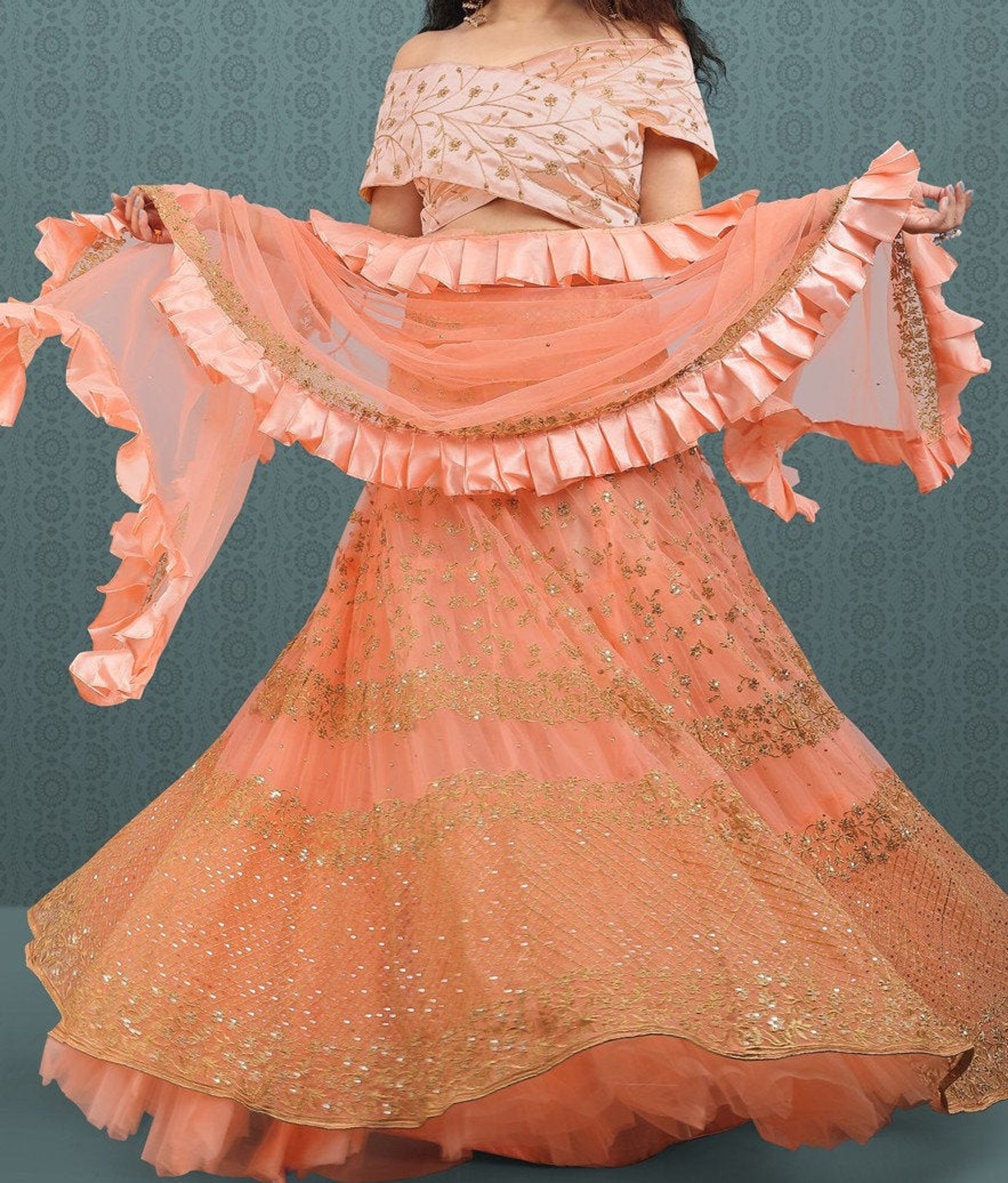 sequence net gown