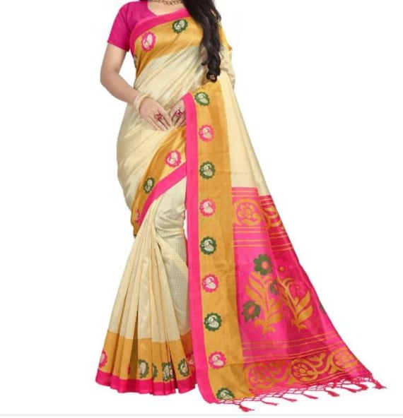 Indian Designer Mysore Silk Saree With 