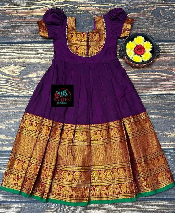 Pattu Dress for Girls Girls Frock Pavadai Pattu Girl Dress