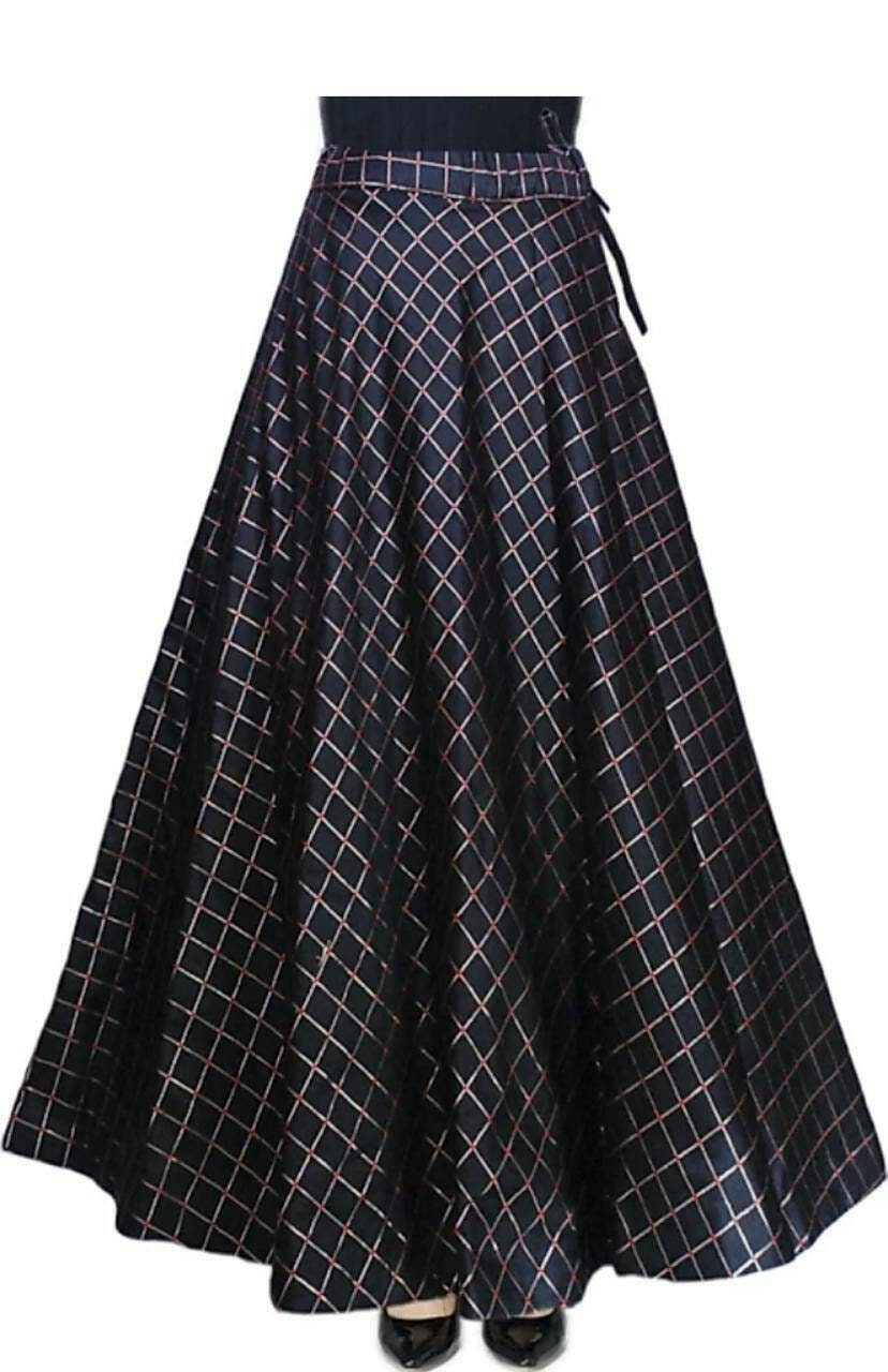 Indian Stylish Zari Checks Long Skirt Indian Skirt Ethnic - Etsy